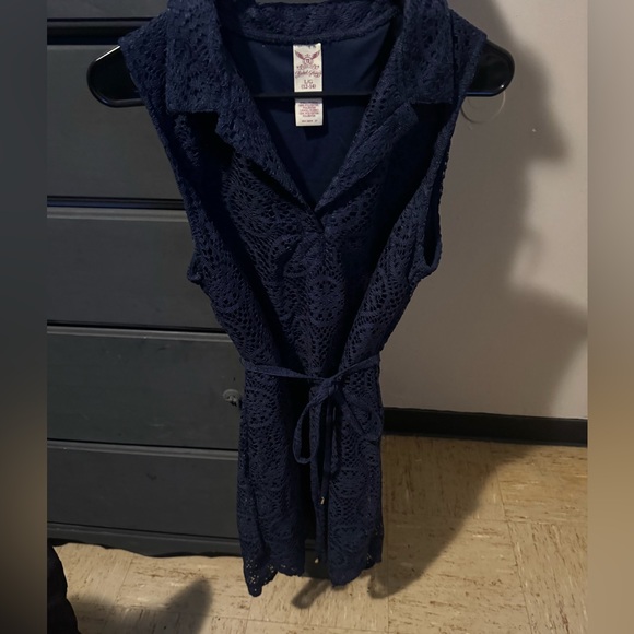 Faded glory navy dress very cute 12/14 - Picture 1 of 1